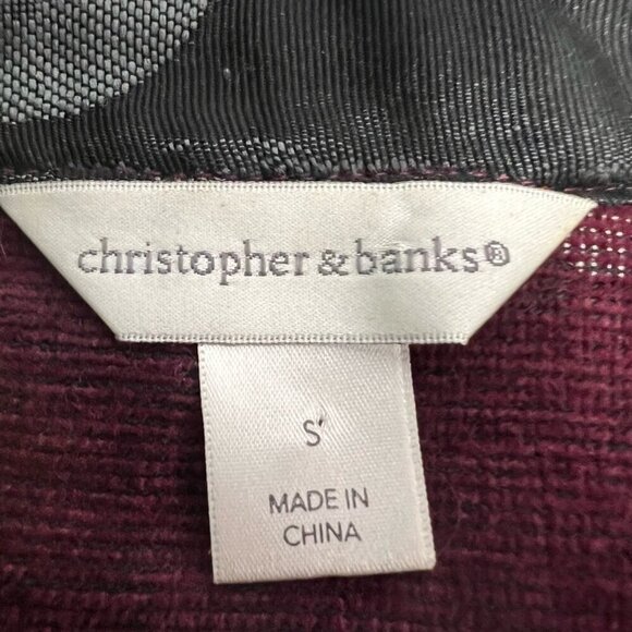 Christopher & Banks Womens Vest Multicolor Floral Waist Length Buttons Collar S - Picture 11 of 11